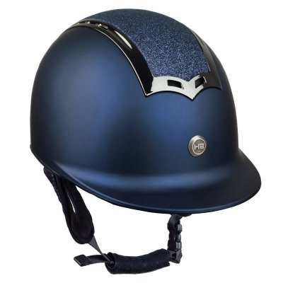 Kask jeździecki Genius Glitter granatowy
