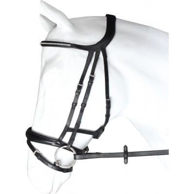 Ogłowie wędzidłowe Crown cofnięta potylica black