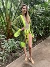 Kimono Yellow Panther Fringe