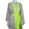 Kimono Checker Beige Colourful Skull Classic