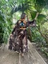Kimono Brown Snake Orange Heart Long