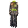 Kimono Brown Snake Gold Skull Long