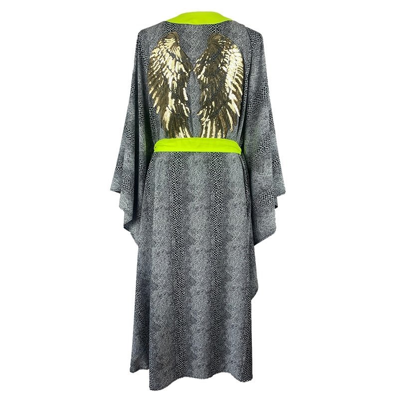 Kimono Black Snake Gold Angel Classic