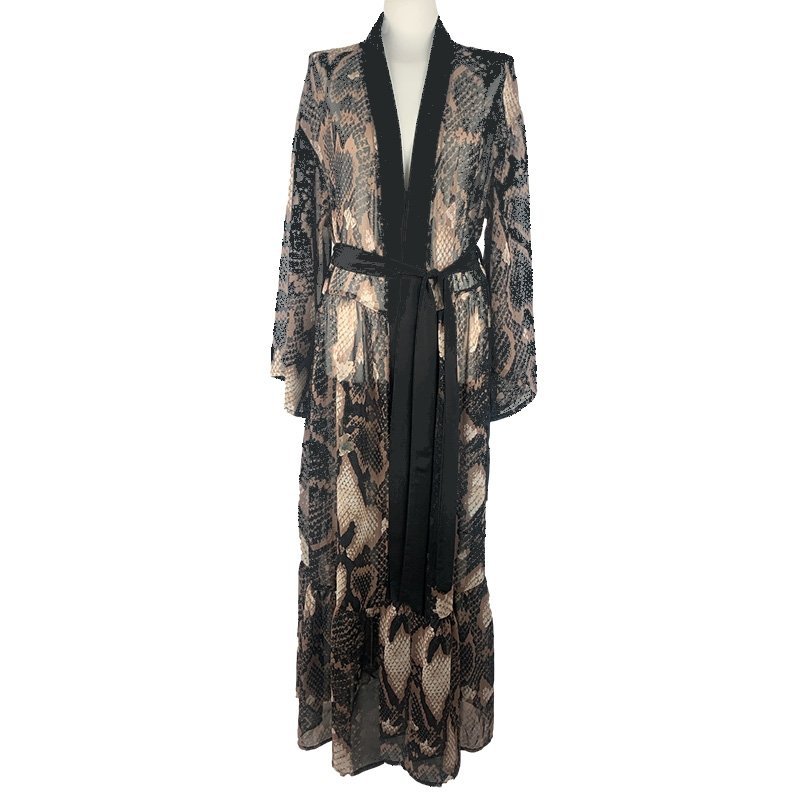 Kimono Brown Snake Gold Angel Long
