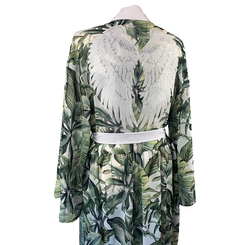 Kimono Palms White Angel Long