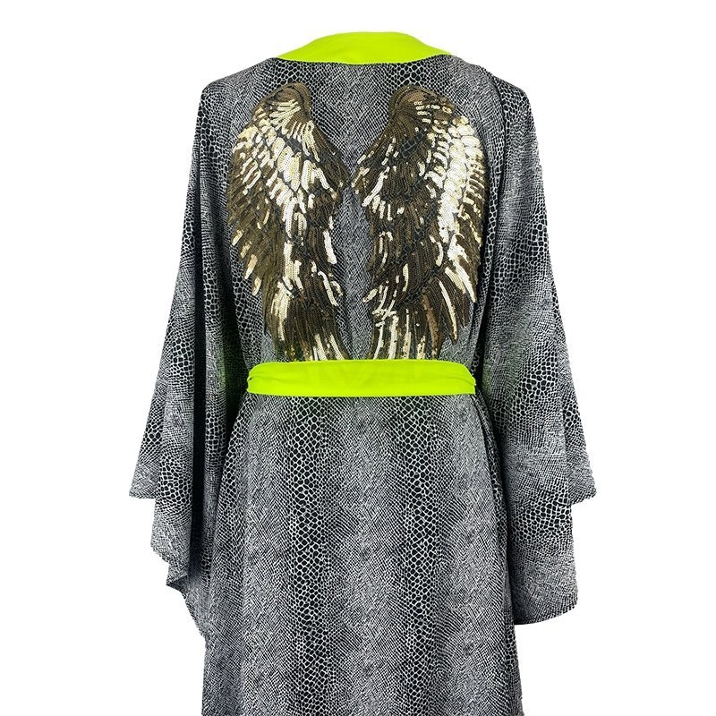 Kimono Black Snake Gold Angel Classic