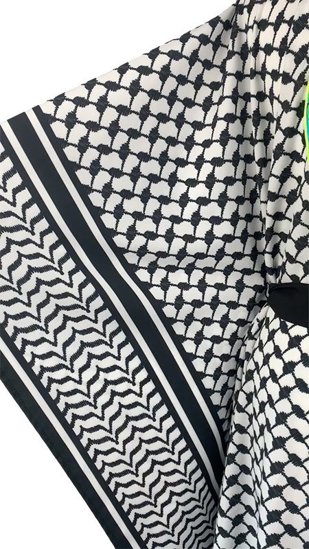 Kimono Checker Black Colourful Skull Classic