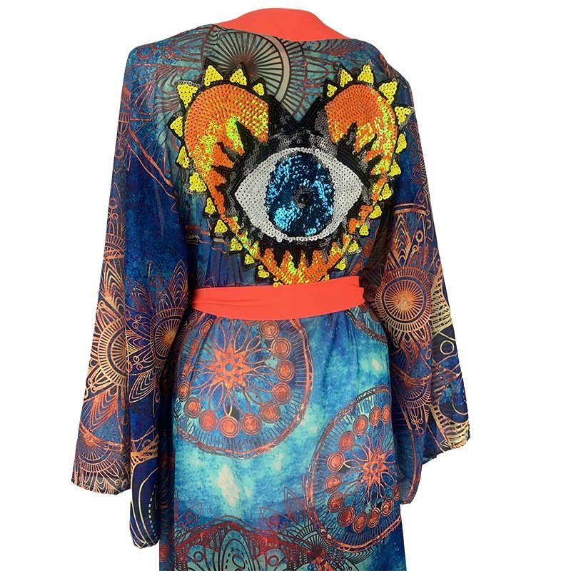 Kimono Fragile Orange Heart Classic