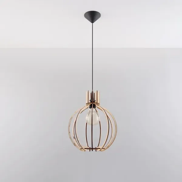 Lampa wisząca ARANCIA naturalne drewno