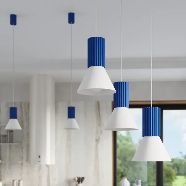 Lampa wisząca ESTRIA 3P biała/ultramaryna