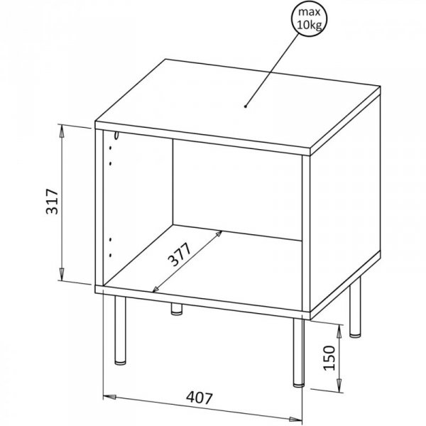 Szafki nocne (2szt.) ATOS 07 orzech warmia / kaszmir