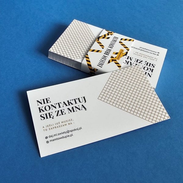 Wizytówki - Nie kontaktuj się ze mną