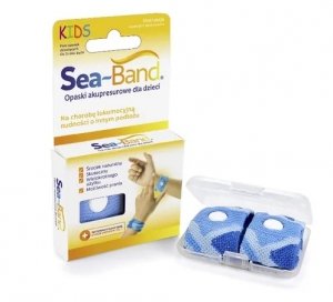 Sea-band, opaski akupresurowe przeciw mdłościom dla dzieci, niebieskie, 2 sztuki