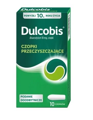 Dulcobis 10 mg, 10 czopków