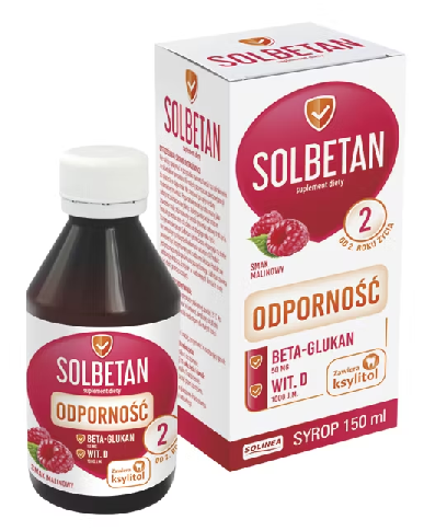 Solbetan Syrop 2+ Smak Malinowy 150ml