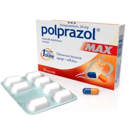 Polprazol Max, 20 mg, 14 kapsułek dojelitowe, twarde