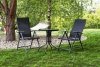 Komplet mebli ogrodowych stolik szklany + 2 krzesła zestaw dla 2 osób