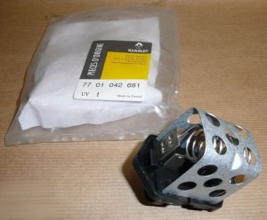 Original Résistance de ventilateur Renault Master III, Clio II, Megane II, Scenic II, Kangoo, Twingo ,  7701042681
