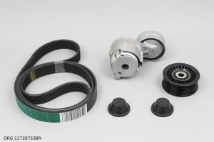 Original  TENDEUR DE COURROIE Renault 1.4 16V TCE MEGANE 08- COMPLET 7PK1784, 117207538R