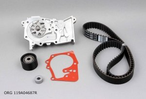 Original Pompe à eau + de courroie de distribution Renault 1.6 16V 03- K4M , 119A04687R , 130C13191R , 210100753R