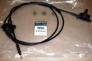 Câble de verrouillage capot moteur d'origine avant pour RENAULT KANGOO / CLIO II , 8200235412
