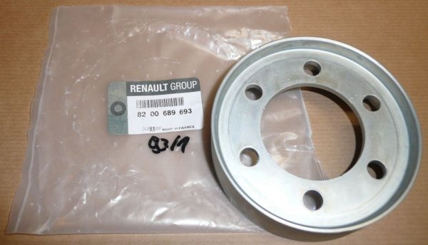 Original  Poulie de pompe à eau Renault Kangoo 1.9D Clio, Laguna 2, Rapid 1.6D/1.9D/DTI diamètre extérieur=98mm, largeur=30mm F8Q, F8M , 8200689693