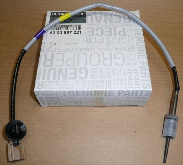 capteur de température des gaz d'échappement température des gaz d'échappement Espace IV Laguna II 1.9 dci, 8200897221