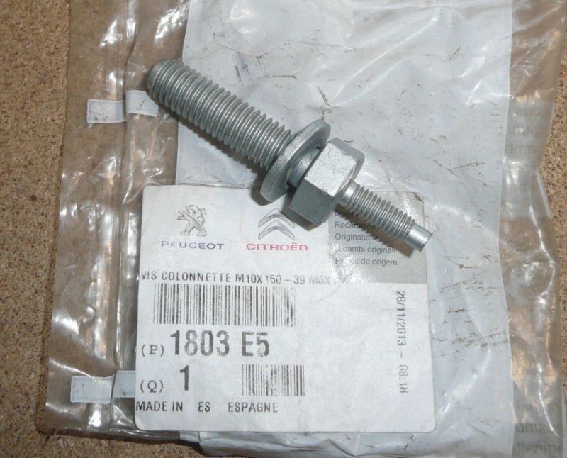 Boulon de fixation du moteur Citroën C5 III, Citroën C6, 1803.E5, 1803E5