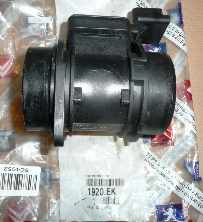 Capteur de masse d'air Citroën C3 Peugeot 206, 307 1.4 HDI, 1920.EK, 1920EK