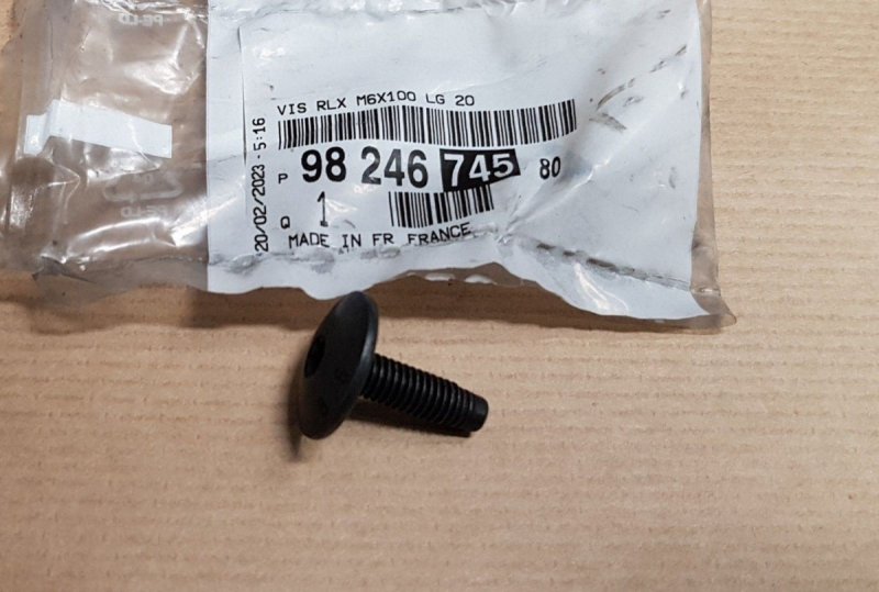 Boulon M6x10 longueur 20, 9824674580, 9824674580, 