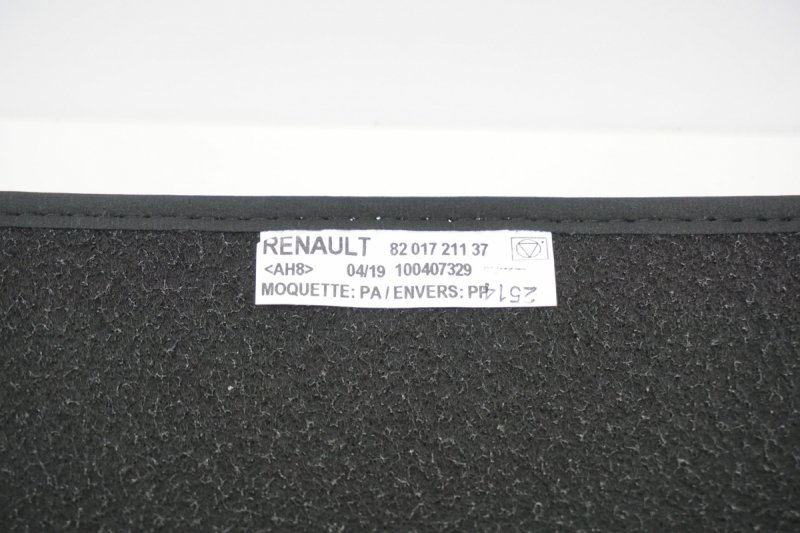 Tapis de sol en velours d'origine Renault Twingo III, 8201721137