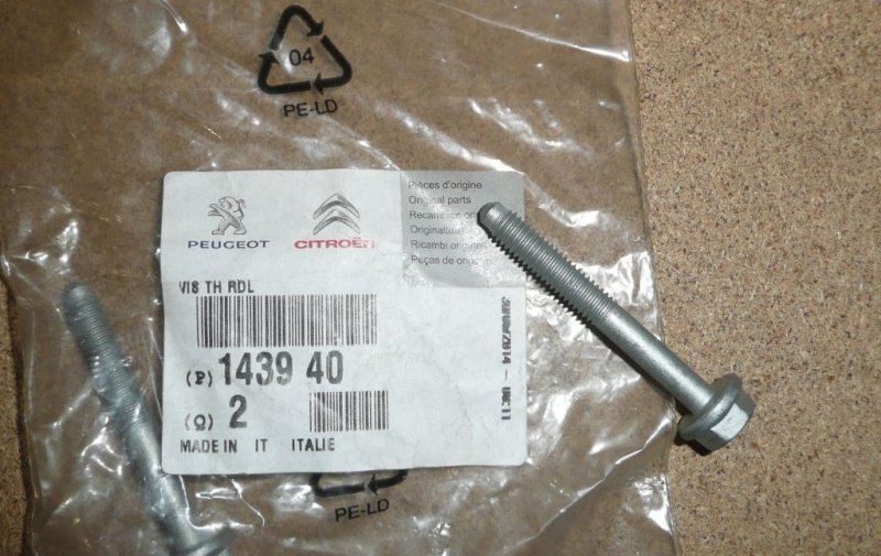 Vis du boîtier de filtre à air Citroën Jumper III, 1439.40, 143940