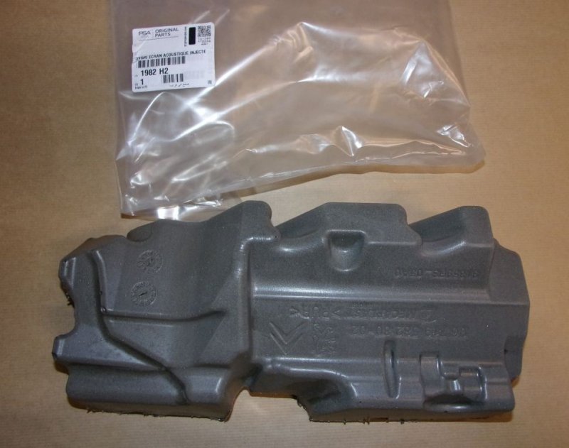 Protection d'insonorisation du moteur Citroën C3, Peugeot 207 1.6 HDI, 1982.H2, 1982H2