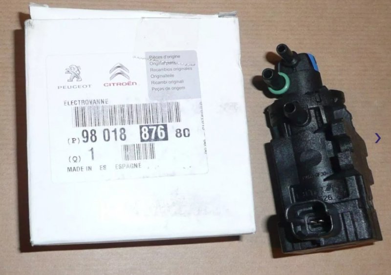 Électrovanne turbo Citroën C3, Peugeot 207 1.6/2.0 HDI, 9801887680