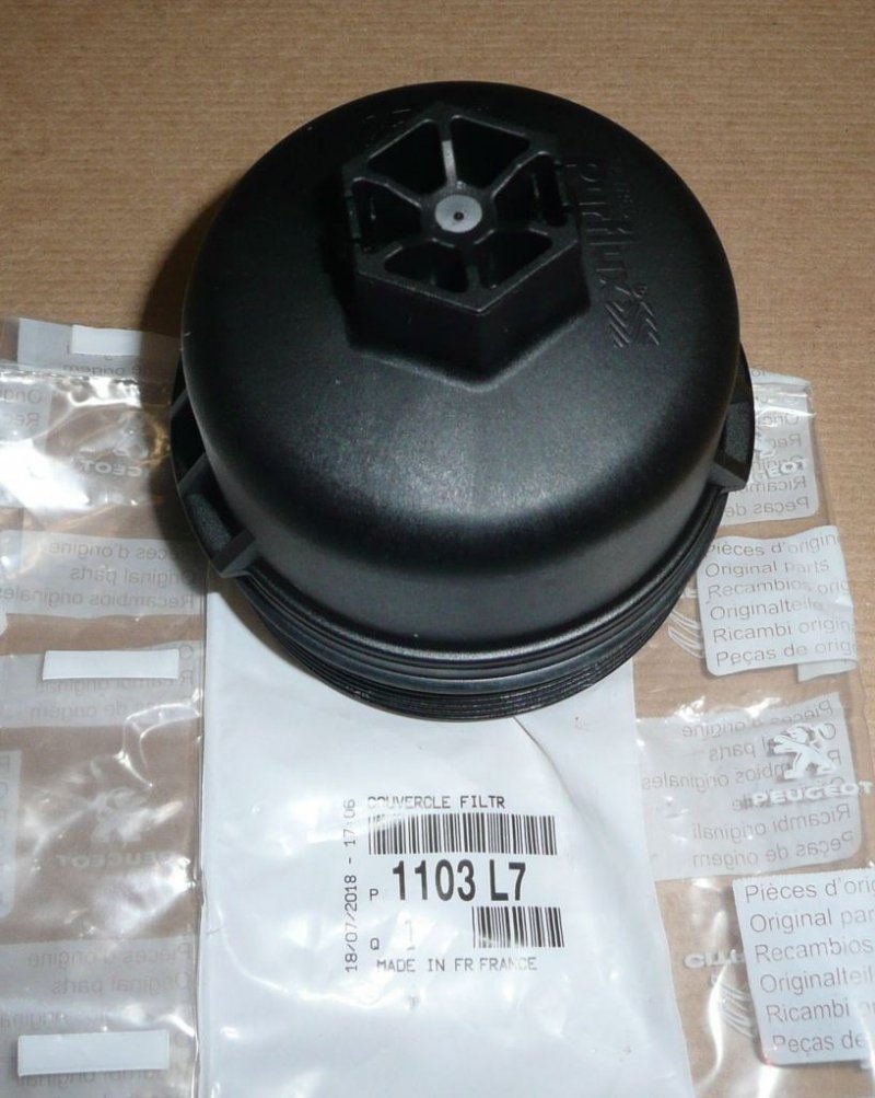 Couvercle de filtre à huile Citroën Berlingo TU -04, 1103.L7, 1103L7