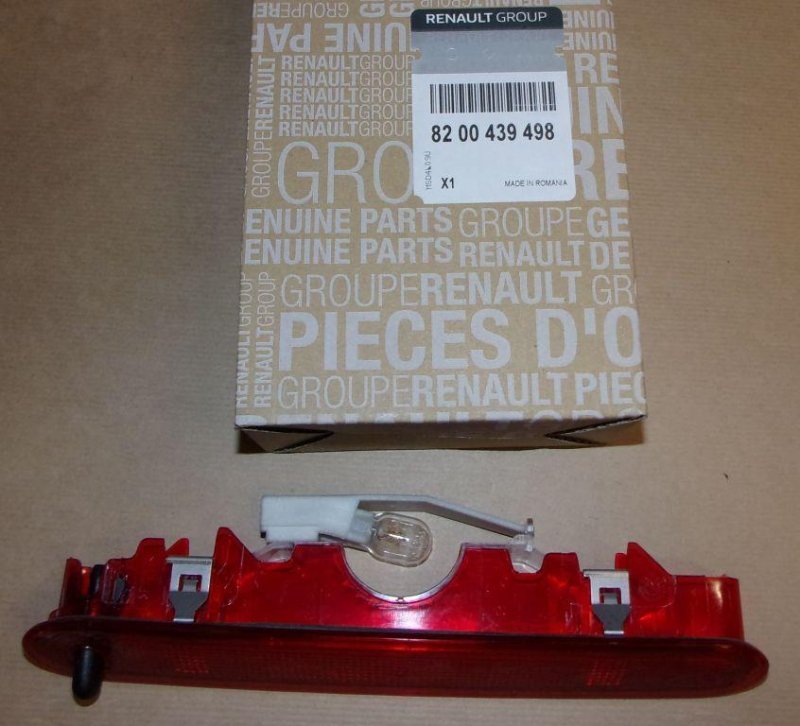 Feu stop central d'origine Renault Kangoo II 2007- Porte double, 8200439498, 8200439498