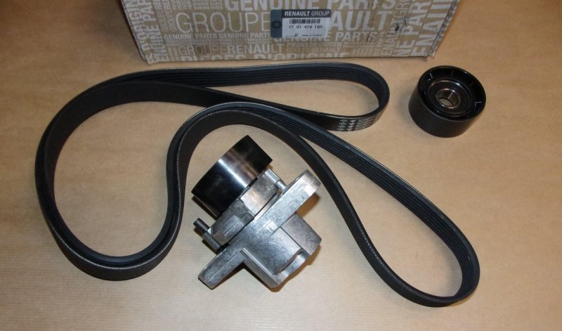 Original  kit de courroie d'alternateur Renault Laguna II, III, Thalia, Dacia Logan 1.6 16V , 7701479150