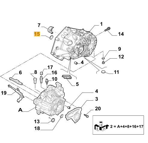 Ligne d'huile de transmission d'origine Citroën Peugeot BVM6, 221346, 2243.46, 9650001480