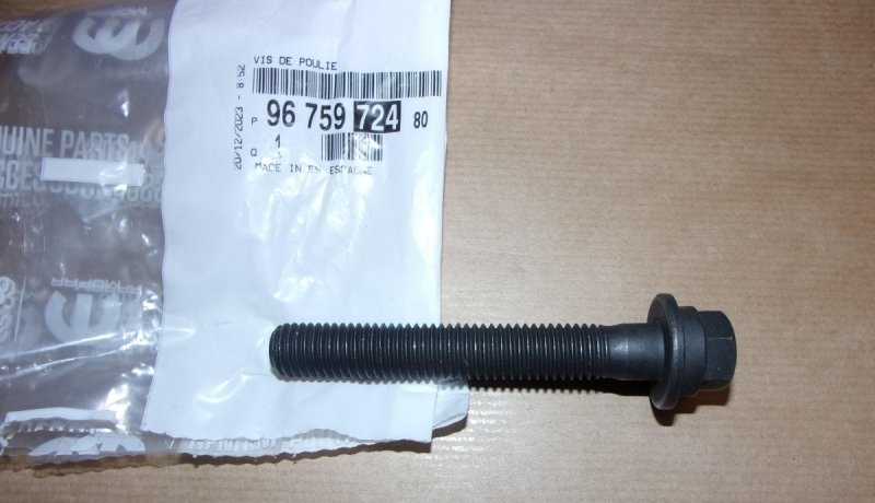 Boulon de la poulie Peugeot Boxer III 2.2HDI, 9675972480, 9675972480, 