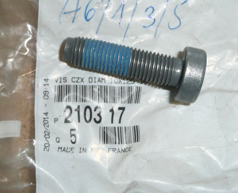 Boulon de boîte de vitesses Citroën Berlingo II, 2103.17, 210317