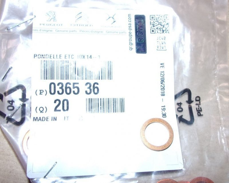 Joint de conduit de turbo Citroën Jumper I, II, 0365.36, 036536