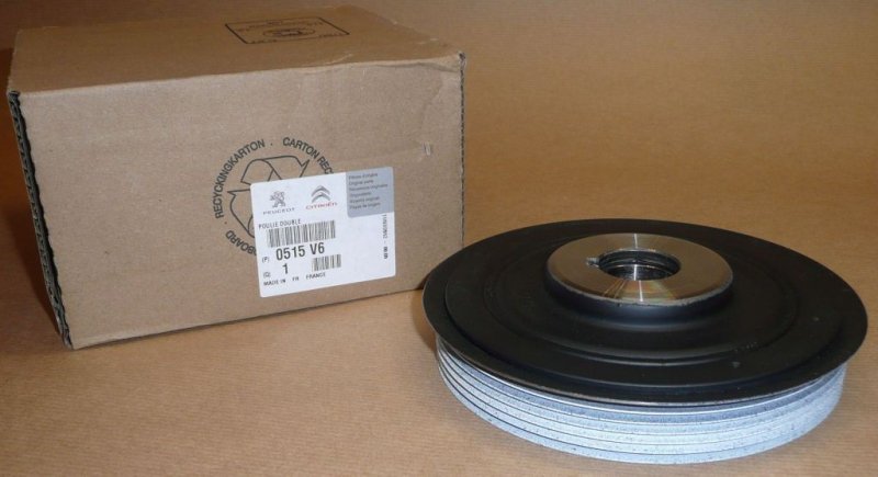 Poulie de vilebrequin Citroën Berlingo, Jumpy, Peugeot 206, 0515.V6, 0515V6