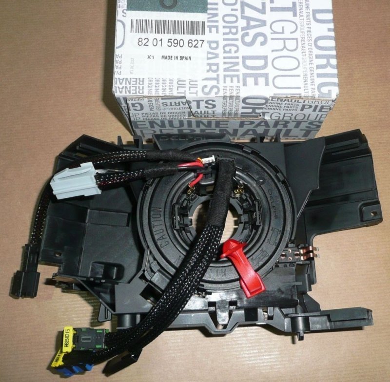 Commutateur de colonne de direction Renault ORIGINAL Anneau de glissement d'airbag CLIO III KANGOO 8201590627 7701071888 7701057095 7701057094, 8201590627