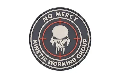 Naszywka 3D - NO MERCY – KINETIC WORKING GROUP - Black
