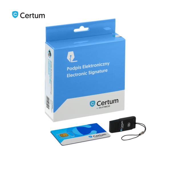 Pieczęć elektroniczna Certum Mini z czytnikiem ważność 3 lata / zakup online