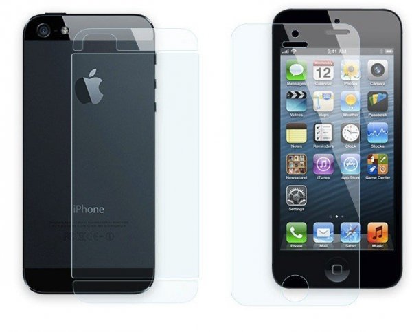 Etui Futerał Flip Case iPhone 5 Naturalna Skóra + Folie