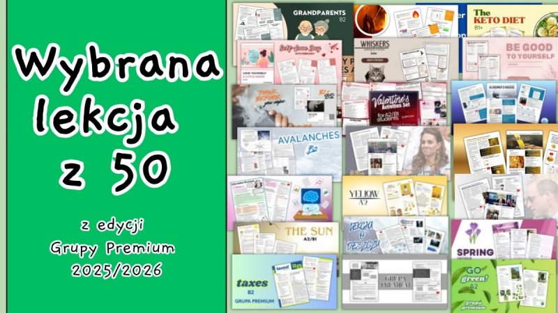 Wybrana Lekcja z 50 Dostępnych na Liście - Lekcje z Grupy Premium 25/26