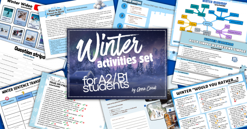 Winter Activities Set For A2/B1 Students