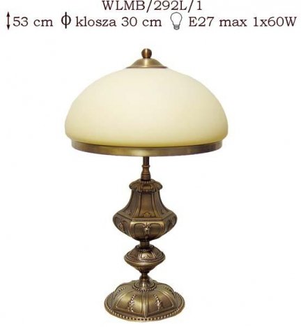Lampka mosiężna JBT Stylowe Lampy WLMB/292L/1