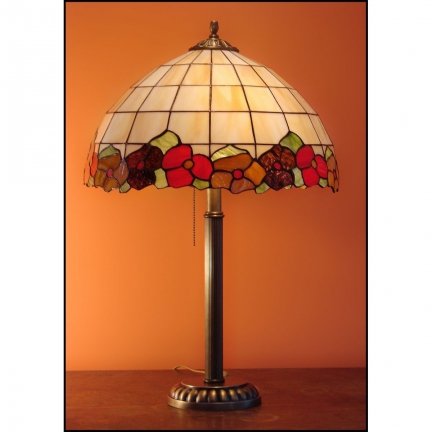 Lampka witrażowa lampa nocna biurkowa BRATKI H-60cm